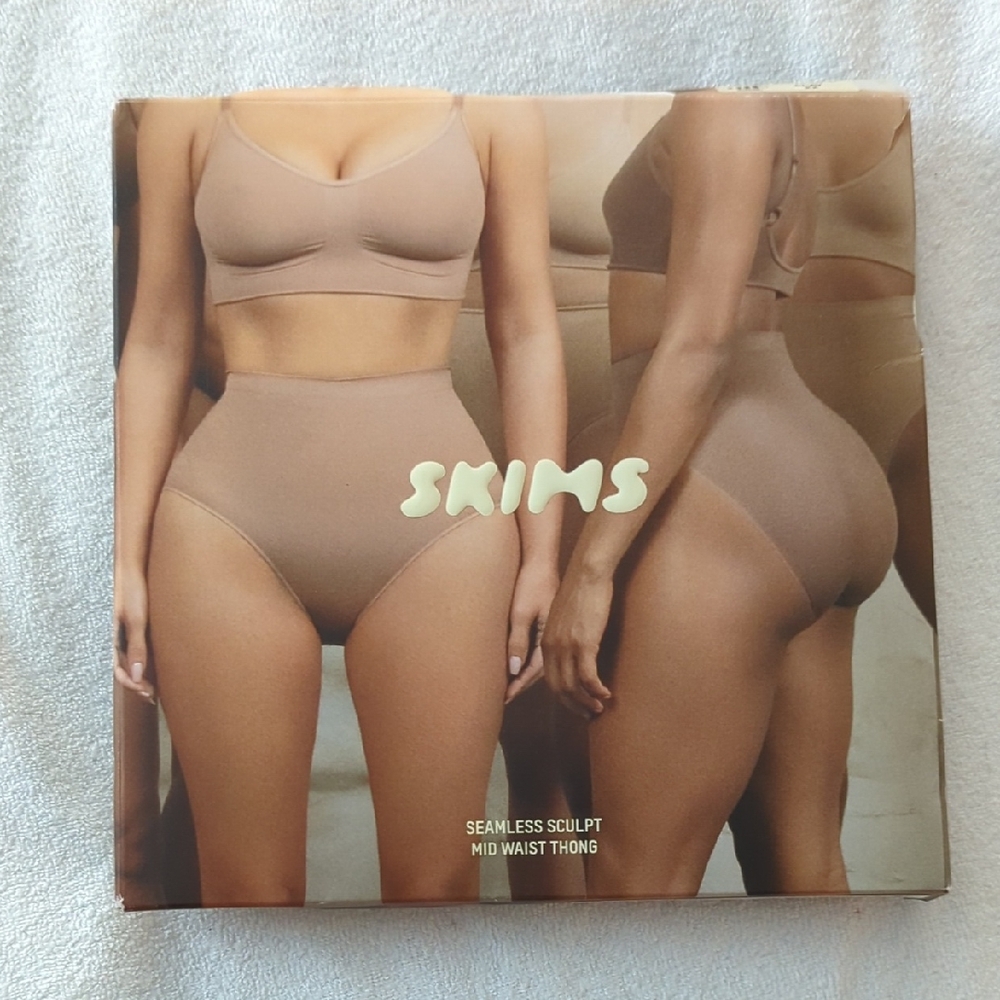 SKIMS Sculpting Mid Waist Thong in Tan
